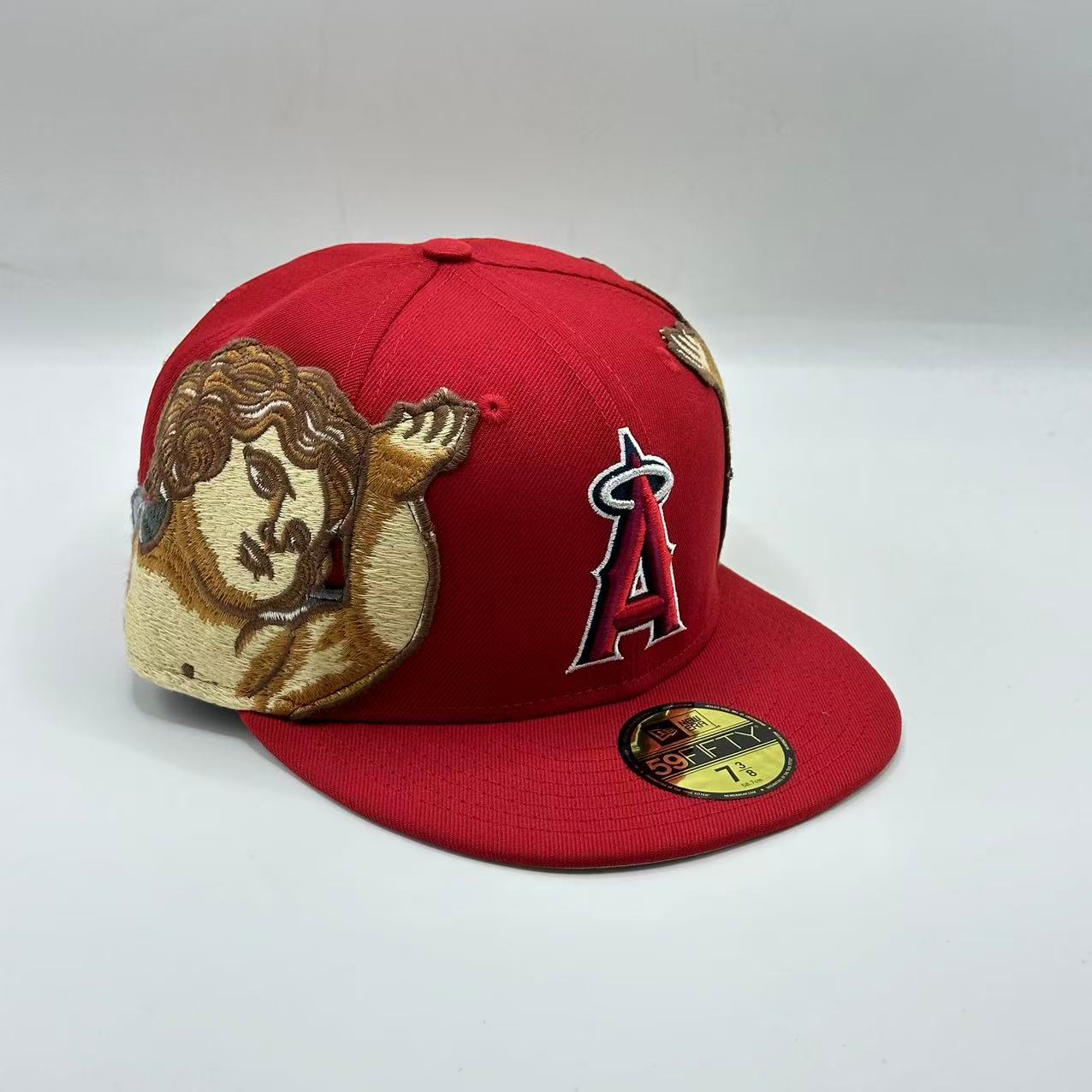 Red Jon Stan Los Angeles Angels New Era Fitted Hat Cap MLB