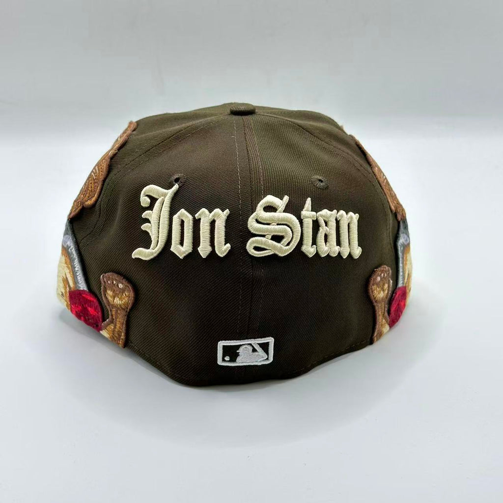 Brown Jon Stan Los Angeles Angels New Era Fitted Hat Cap MLB - view 4