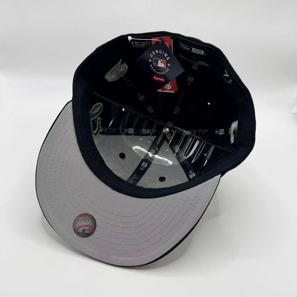 Black Supreme All Around S New Era Fitted Hat Cap - view 4