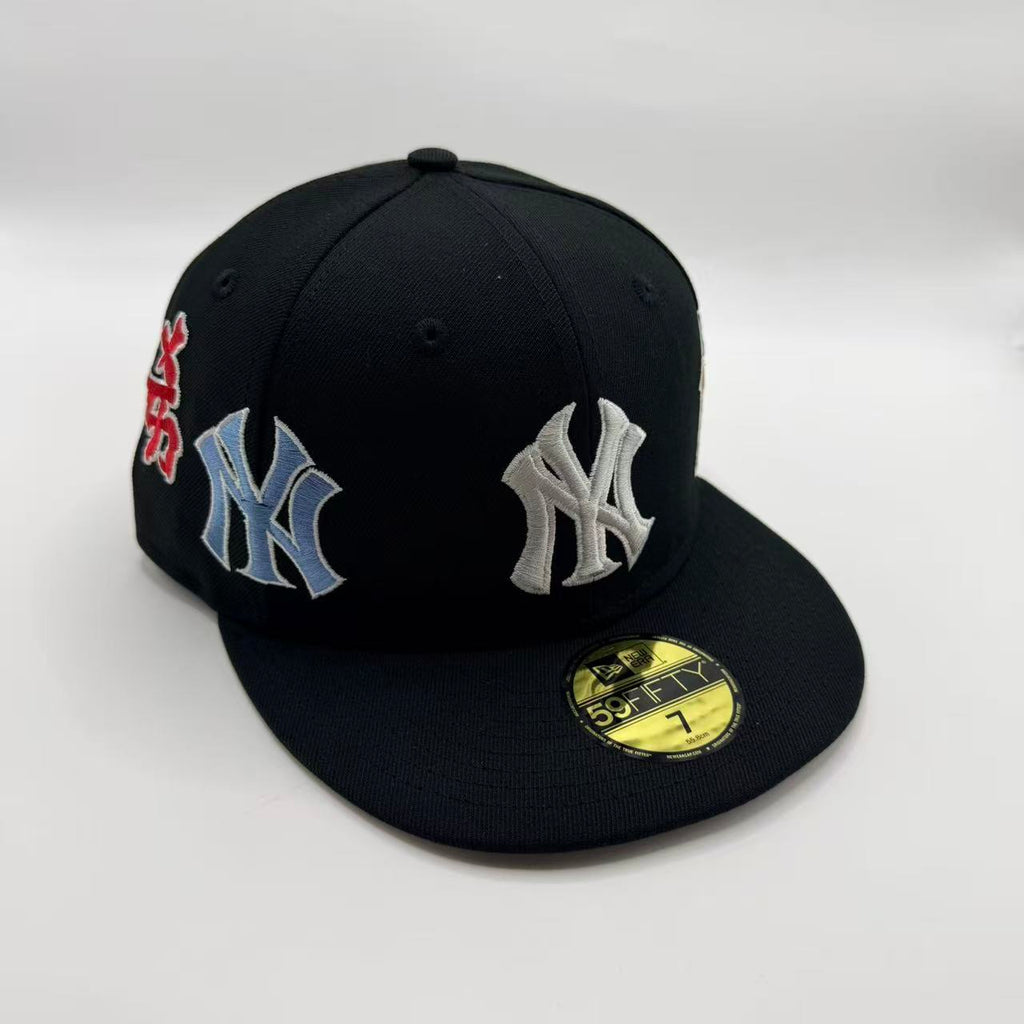 Black Supreme New York Yankees All Over Kanji New Era Fitted Hat Cap