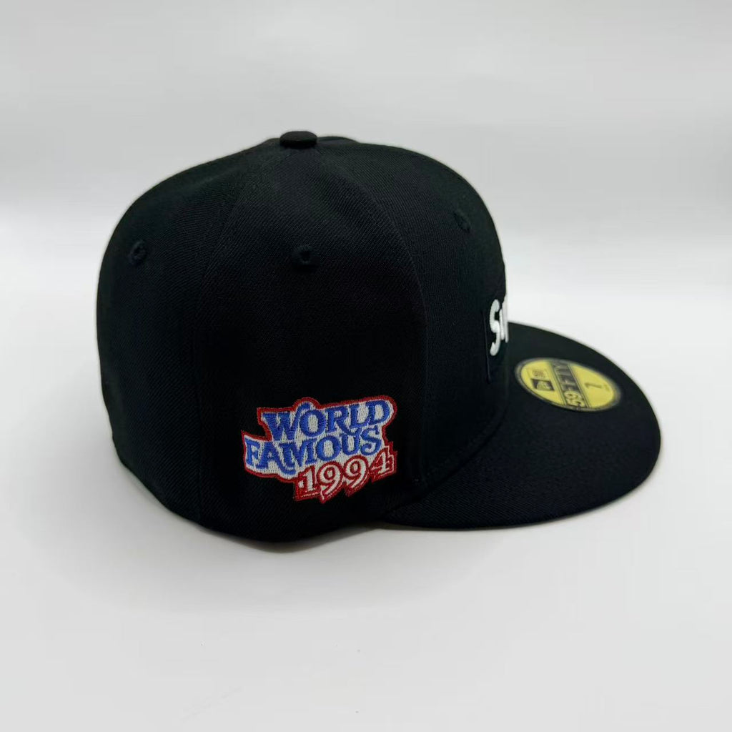 Black Supreme World Famous 1994 New Era Fitted Hat Cap - view 2