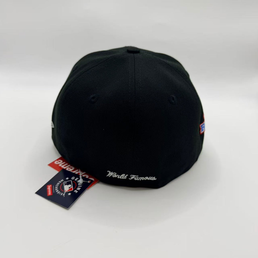 Black Supreme World Famous 1994 New Era Fitted Hat Cap - view 3