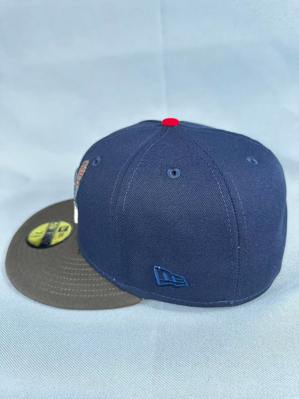 Navy Pinky Chief Wahoo 100 Seasons fitted hat, view 6