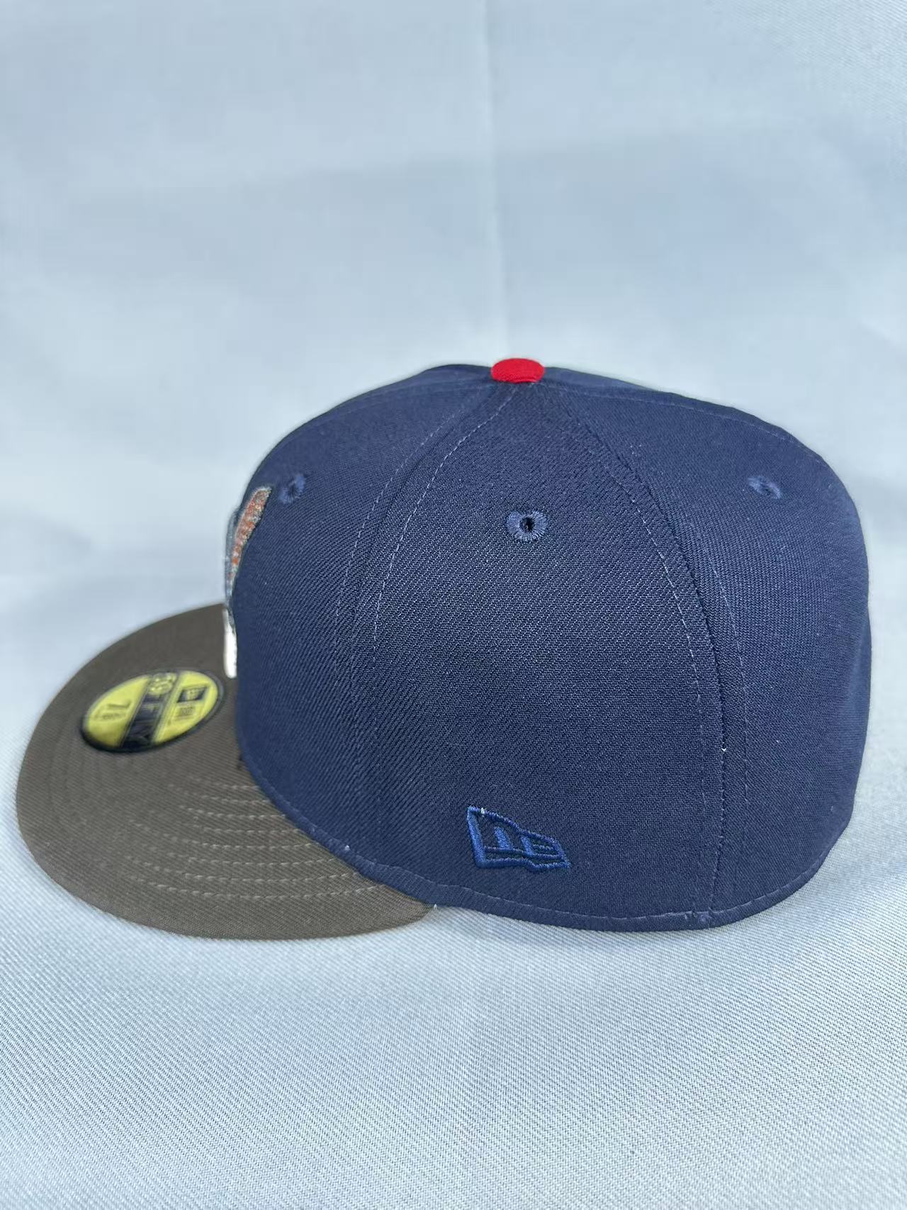 Navy Pinky Chief Wahoo 100 Seasons fitted hat, view 6