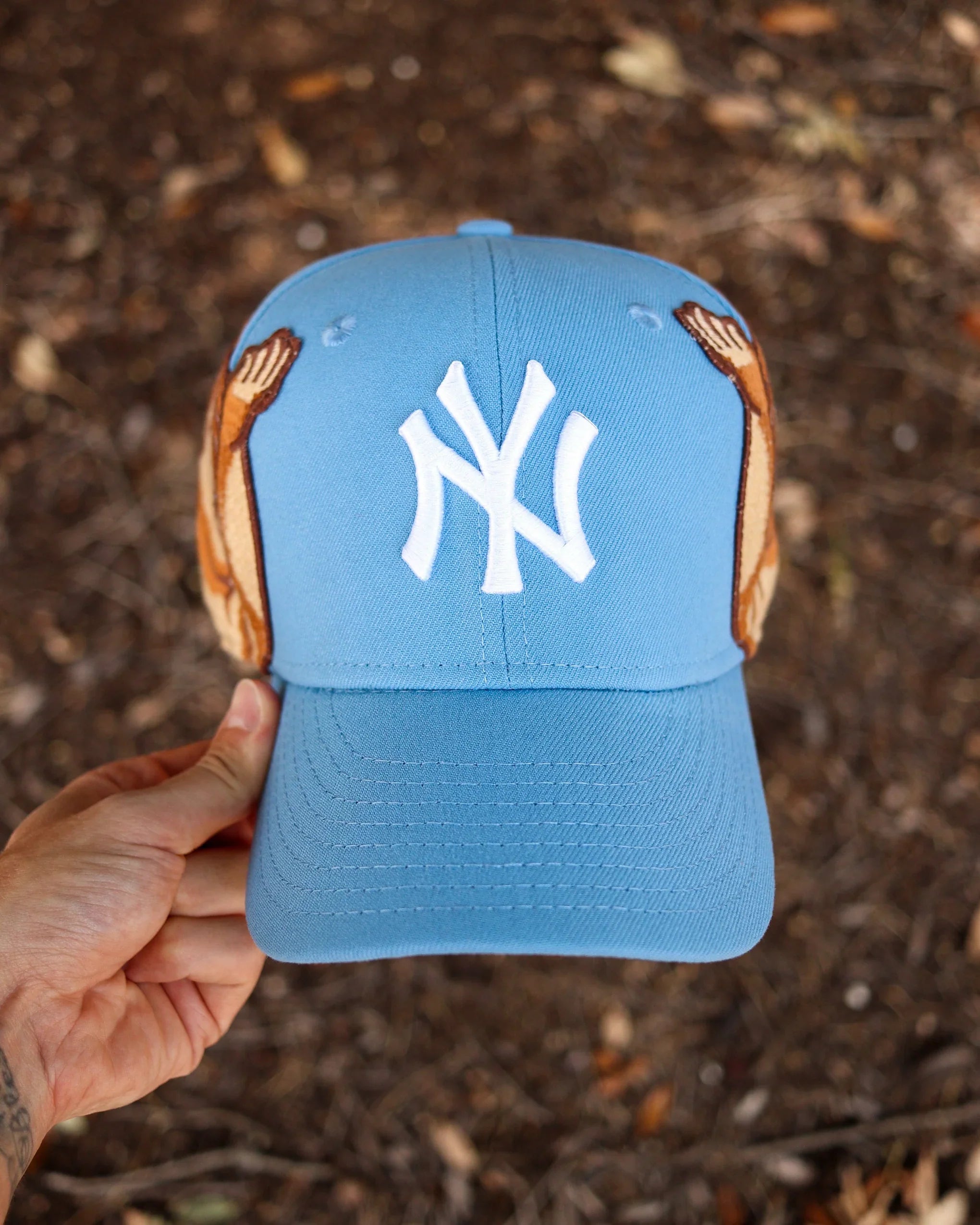 Sky Blue Jon Stan New York Yankees New Era Fitted Hat Cap 59Fifty