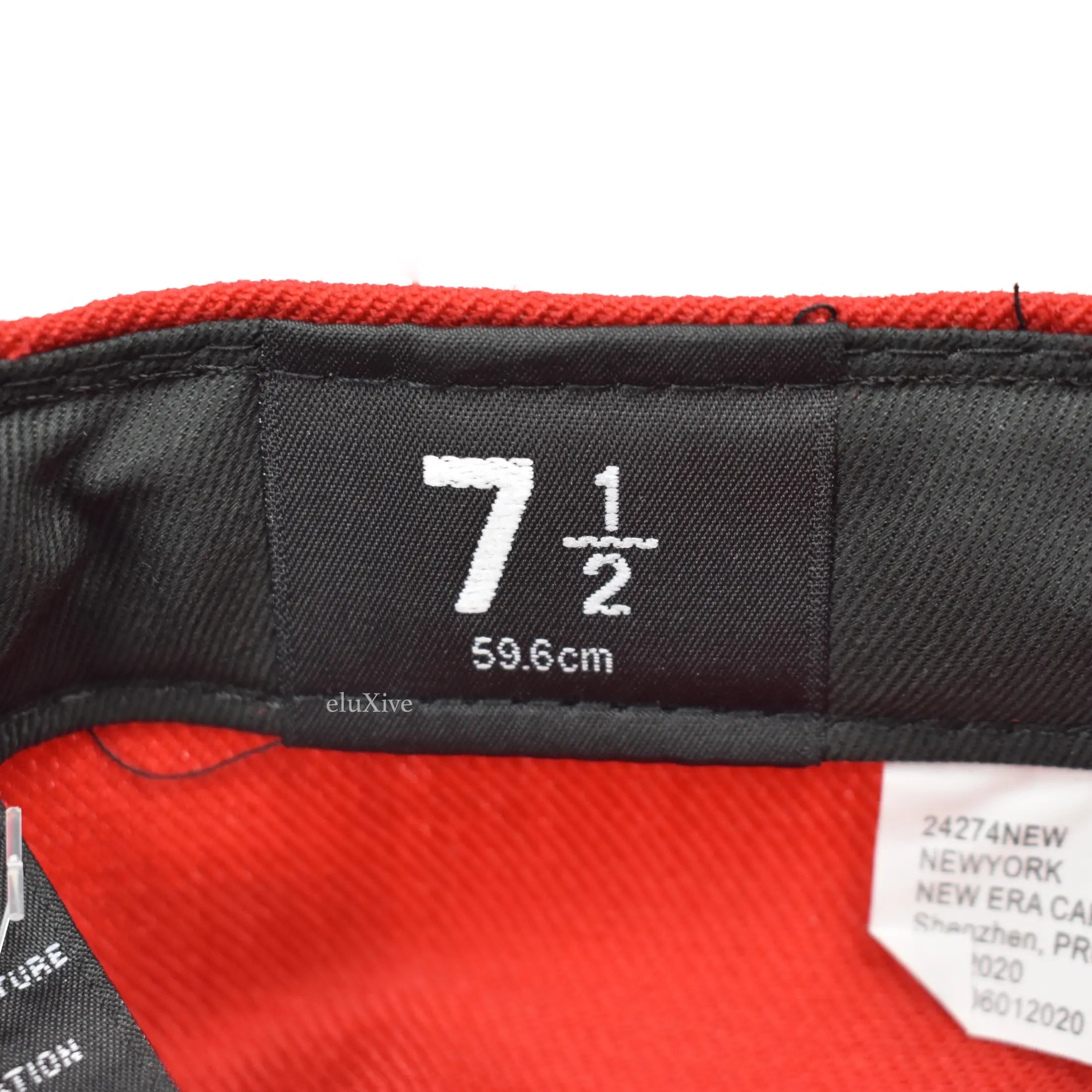 Red Supreme S Logo Frosty Snow Winter New Era Hat Cap (20FW) - view 10